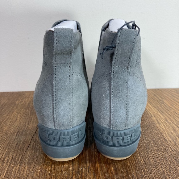 NEW Sorel Evie ll Waterproof Suede Chelsea Boot Women’s Size 7.5 Quarry/Grill - Picture 4 of 10